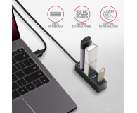 Axagon HUE-M1AL, 4x USB 3.2 Gen 1 MINI hub, metalowy, USB-A 1.2m - 1353431 - zdjęcie 4